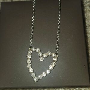 Brighton Collectibles Jewelry Twinkle Splendor Crystal Floating Heart Necklace